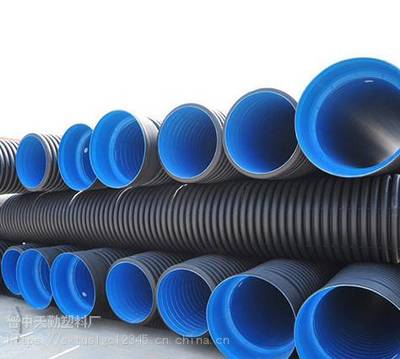 山西忻州天勤200市政工程排水管300雨污水hdpe雙壁波紋管400pe污水管SN4SN8國(guó)標(biāo)管